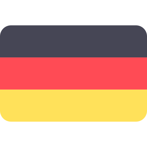 Bandera de Alemania en colores rojo, negro y amarillo.