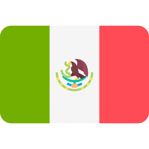 Bandera de México con sus colores y escudo.