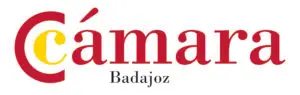 Logo Cámara Badajoz en rojo y amarillo