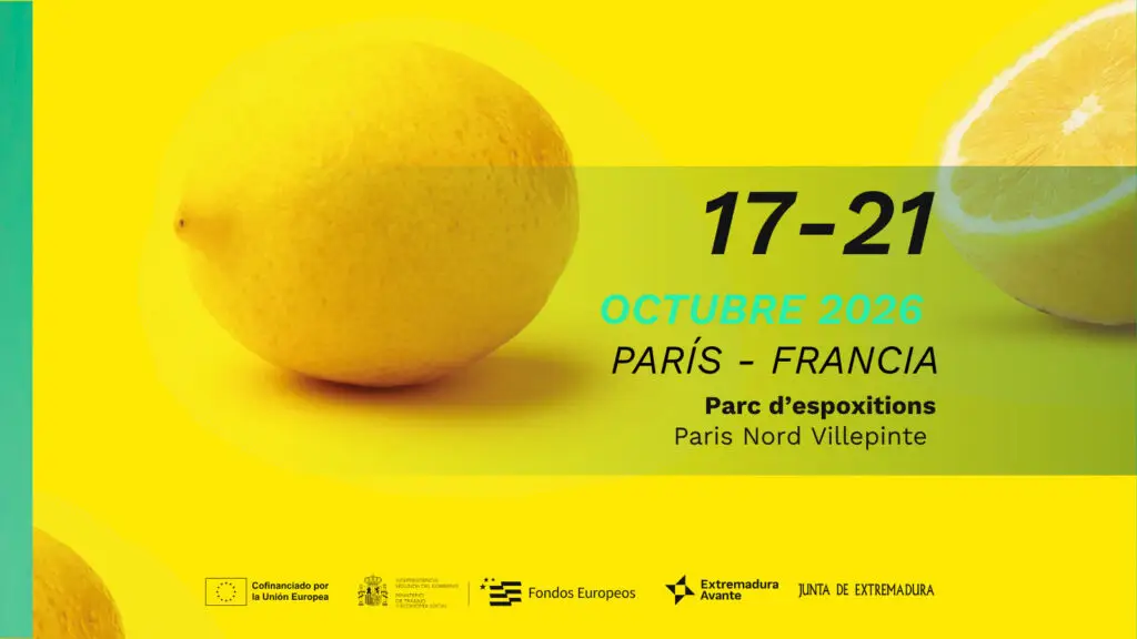 Limón sobre fondo amarillo con texto evento