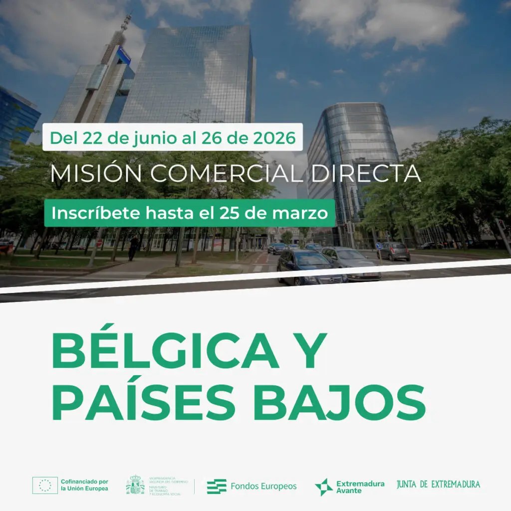Cartel misión comercial a Bélgica y Países Bajos