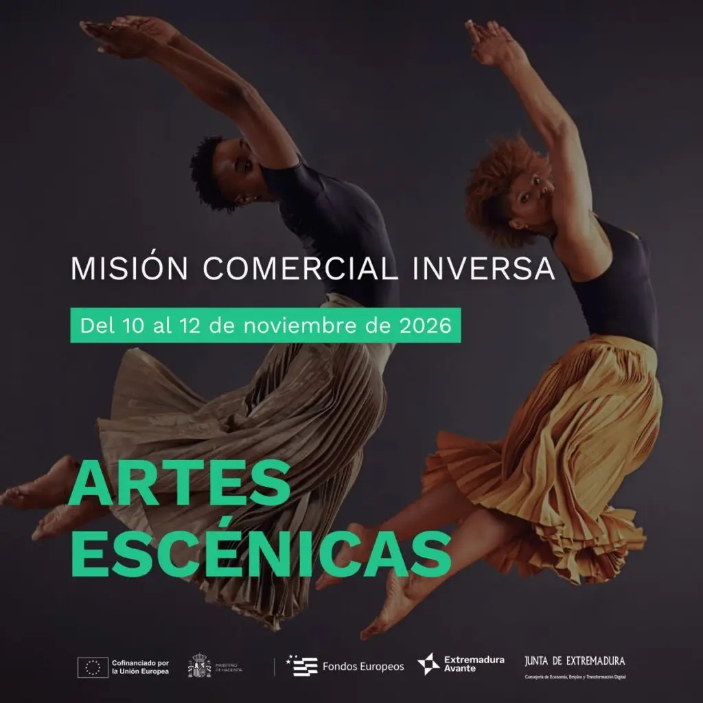 Dos bailarines saltando en promoción de artes escénicas
