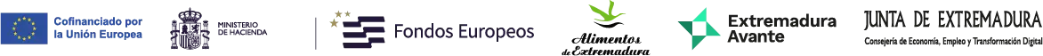 Logotipos institucionales Unión Europea y Junta de Extremadura