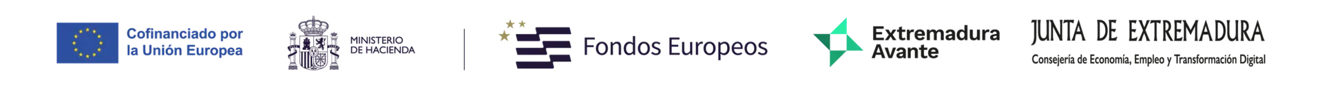 Logos Unión Europea y Junta de Extremadura