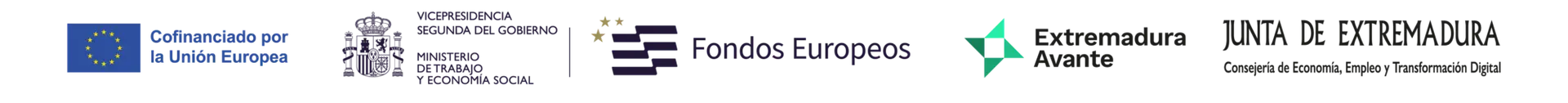Logotipos institucionales Unión Europea y Junta de Extremadura