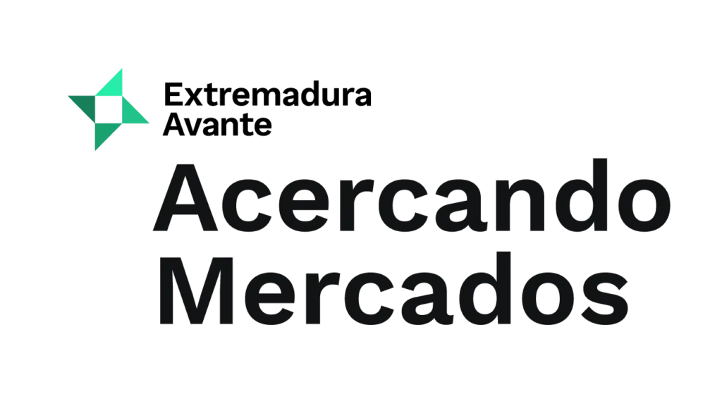 Logotipo de Extremadura Avante y programa Acelerando Mercados