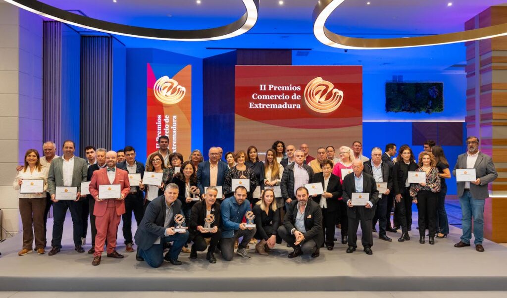 Galardonados en los II Premios Comercio de Extremadura
